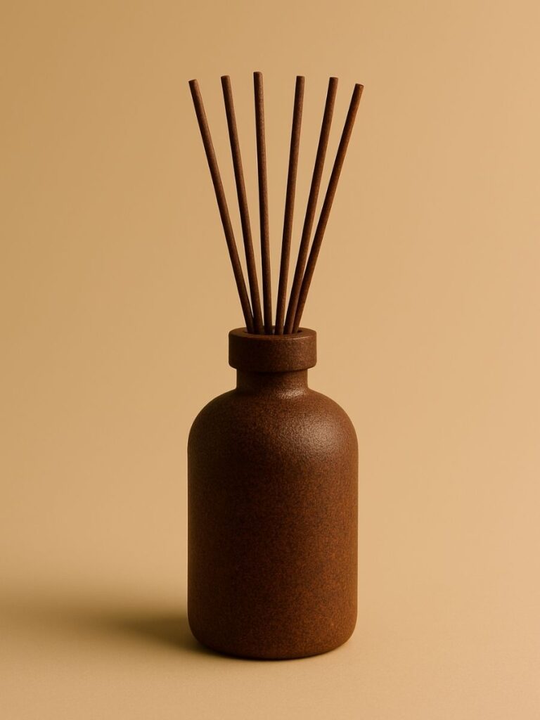 Rekrill coffee biopolymer perfume despenser on beige background