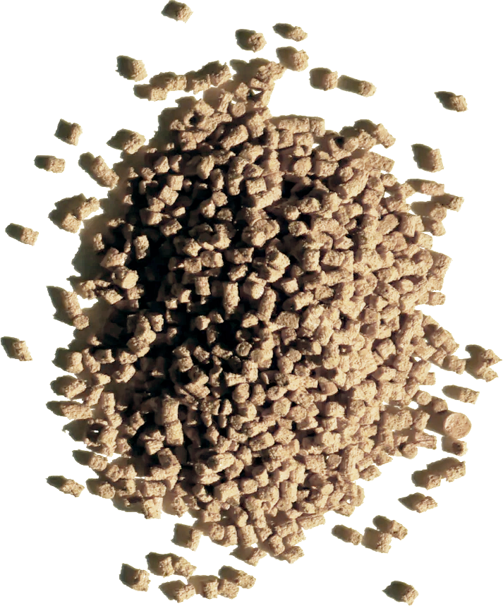 Close-up of Rekrill bran biopolymer
