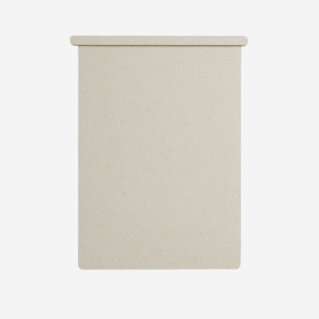 Beige Rekrill bran fine particle biopolymer panel