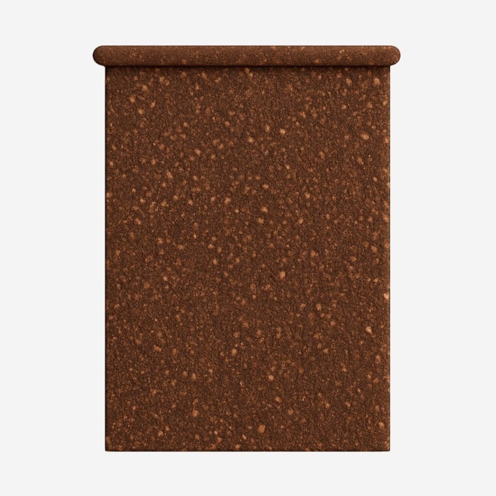 Brown Rekrill panel made of coarse granulometry coffee biopolymer