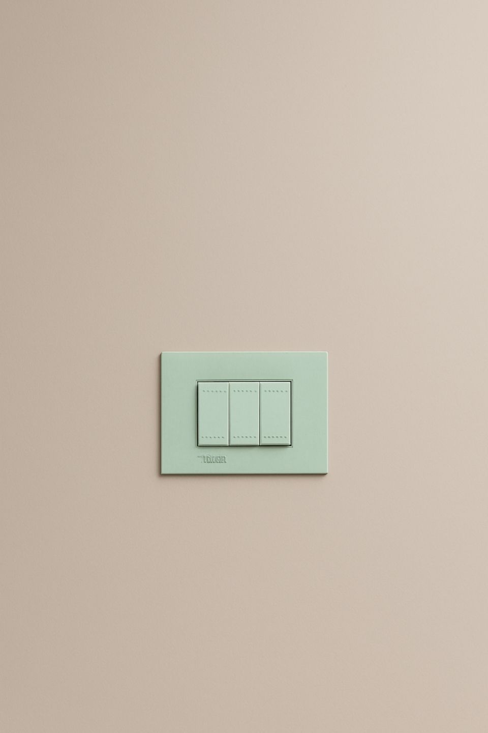 Biopolymer light switch on beige background