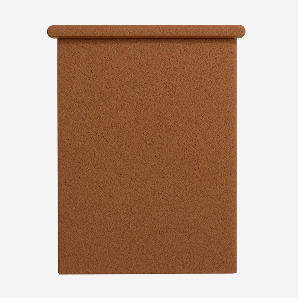 Brown Rekrill panel made of medium granulometry nut biopolymer
