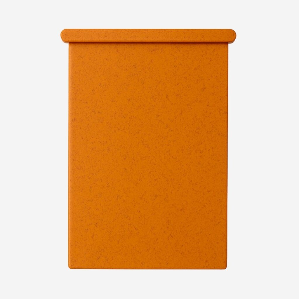 Rekrill panel made of medium granulometry orange biopolymer
