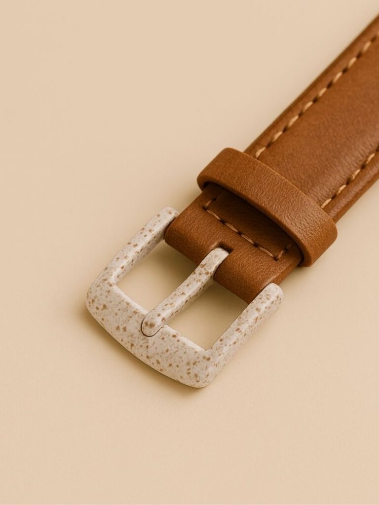 Close-up of a wristwatch biopolymer detail