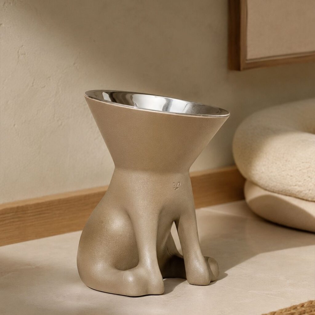 Bio-based materials rotational molding: elevated pet bowl