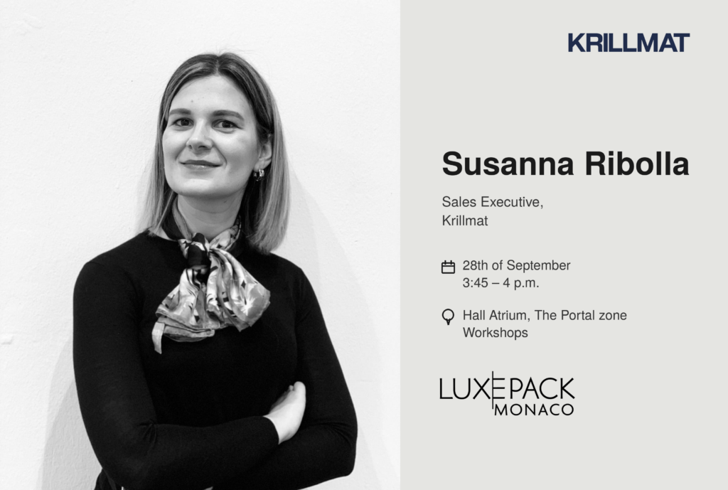 Susanna Ribolla per Krillmat al Luxe Pack Monaco 2026