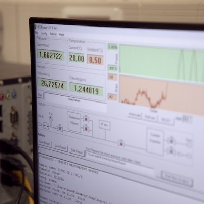 Close-up of the dashboard with development checks and research results